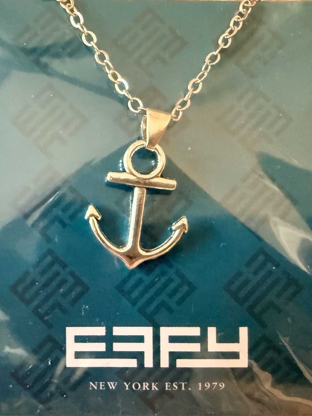 Effy Silver Anchor Pendant Necklace